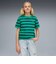 プーマ（PUMA）キッズ ESS エレベーテッド ストライプド 半袖 Tシャツ 694234 40 GRN