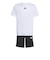 アディダス（adidas）キッズ トレイン エッセンシャルズ スリーストライプス 半袖Tシャツセット KQH01-JW4973