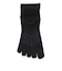 デュアリグ（DUARIG）平編み ANTI SLIP 5本指ソックス 2足組 23～25cm 6S0073-WASK-895GSA BLK