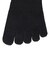 デュアリグ（DUARIG）平編み ANTI SLIP 5本指ソックス 2足組 23～25cm 6S0073-WASK-895GSA BLK