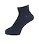 デュアリグ（DUARIG）平編み ANTI SLIP ハーフソックス 2足組 25～27cm 6S0050-WASK-894GSA NVY
