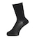デュアリグ（DUARIG）平編み COOL クルー丈ソックス 2足組 23～25cm 6S0137-WASK-895GSA BLK