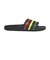 アディダス（adidas）スポーツサンダル アディレッタ アクア サンダル ブラック グリーン DBF11-HQ2449 シャワーサンダル カジュアル シューズ