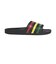 アディダス（adidas）スポーツサンダル アディレッタ アクア サンダル ブラック グリーン DBF11-HQ2449 シャワーサンダル カジュアル シューズ