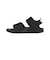 アディダス（adidas）ジュニアストラップサンダル キッズ アディレッタ サンダル 2 ブラック ホワイト OOS63-HQ0114