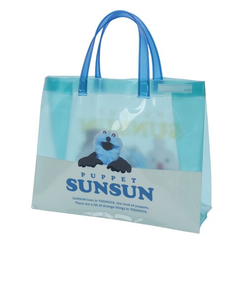 水泳バッグ PUPPET SUNSUN PVCトート 青 9L 226871-26MNT クリアバッグ