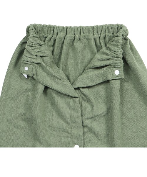 No.248 FILA パイル千鳥柄フェミニンキュロット☆green☆ フィラ（FILA）タオル 水泳 巻きタオル カーキ 97cm丈 422801-KH