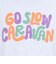 ゴースローキャラバン（GOSLOWCARAVAN）シリコンバイオ ヒッピーロゴ ゆったり 半袖Tシャツ 366107 GRY