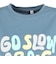 ゴースローキャラバン（GOSLOWCARAVAN）シリコンバイオ ヒッピーロゴ ゆったり 半袖Tシャツ 366107 BLU