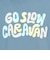 ゴースローキャラバン（GOSLOWCARAVAN）シリコンバイオ ヒッピーロゴ ゆったり 半袖Tシャツ 366107 BLU