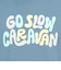 ゴースローキャラバン（GOSLOWCARAVAN）シリコンバイオ ヒッピーロゴ ゆったり 半袖Tシャツ 366107 BLU