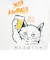 ゴースローキャラバン（GOSLOWCARAVAN）RAY綿 猫と麦酒 半袖Tシャツ 猫生乾杯 362616 WHT