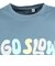 ゴースローキャラバン（GOSLOWCARAVAN）シリコンバイオ ヒッピーロゴ ゆったり 半袖Tシャツ 366107 BLU