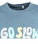 ゴースローキャラバン（GOSLOWCARAVAN）シリコンバイオ ヒッピーロゴ ゆったり 半袖Tシャツ 366107 BLU