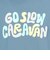 ゴースローキャラバン（GOSLOWCARAVAN）シリコンバイオ ヒッピーロゴ ゆったり 半袖Tシャツ 366107 BLU