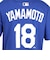 エムエルビー（MLB）野球ウェア 山本由伸 ロサンゼルス・ドジャース ネームアンドナンバー 半袖Tシャツ N199-4EW-LD9-UEE