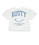 ラスティ（RUSTY）水着 キッズ 裾ドロストニコちゃんラッシュTシャツ付き 4点セット 966801BL