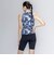 ナイキ（NIKE）フィットネス水着 レディース 水泳 FA26シーズン プリント ジップ セパレーツ 黒 M-3Lサイズ 2993174-0009 上下セット