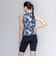 ナイキ（NIKE）フィットネス水着 レディース 水泳 FA26シーズン プリント ジップ セパレーツ 黒 M-3Lサイズ 2993174-0009 上下セット