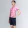 ナイキ（NIKE）フィットネス水着 レディース 水泳 FA26シーズン プリント 半袖 セパレーツ ピンク M-LLサイズ 2993175-0003 上下セット