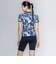 ナイキ（NIKE）フィットネス水着 レディース 水泳 FA26シーズン プリント 半袖 セパレーツ 黒 M-3Lサイズ 2993175-0009 上下セット …