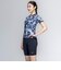 ナイキ（NIKE）フィットネス水着 レディース 水泳 FA26シーズン プリント 半袖 セパレーツ 黒 M-3Lサイズ 2993175-0009 上下セット …