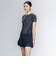 ナイキ（NIKE）フィットネス水着 レディース 水泳 半袖 ジップ セパレーツ 黒 M-3Lサイズ 2993171-0009 上下セット フレアシルエット