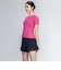 ナイキ（NIKE）フィットネス水着 レディース 水泳 半袖 ジップ セパレーツ ピンク M-LLサイズ 2993171-0240 上下セット フレアシルエット