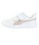 プーマ（PUMA）ジュニアスニーカー スポーツシューズ コートフレックス グリッツ PS ホワイト ピンク 40838101 スポーツ カジュアル シューズ