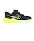 ナイキ（NIKE）ジュニアスポーツシューズ ベルクロ ベルト付き スニーカー コスミック ランナー LGT PS ブラック グリーン IU8572-032