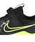 ナイキ（NIKE）ジュニアスポーツシューズ ベルクロ ベルト付き スニーカー コスミック ランナー LGT PS ブラック グリーン IU8572-032