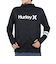 ハーレー（HURLEY）UPF50+ 軽量 速乾 ラッシュガード フルジップパーカー 長袖 MRG2310036-BLK