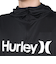 ハーレー（HURLEY）UPF50+ 軽量 速乾 ラッシュガード フルジップパーカー 長袖 MRG2310036-BLK