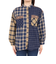 クリフメイヤー（KRIFF MAYER）カジュアルシャツ 長袖 マルチチェックシャツ 2315804L-79:NAVY ネイビー×イエロー