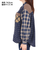 クリフメイヤー（KRIFF MAYER）カジュアルシャツ 長袖 マルチチェックシャツ 2315804L-79:NAVY ネイビー×イエロー