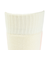 エアボーン（ARBN）ガールズ HEAT-X クルーソックス WHT/PUR ストライプ 2足組 AB43AC1596 WHT19 防寒