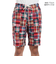 クリフメイヤー（KRIFF MAYER）チェック柄 ショートパンツ パッチワークショーツ 2353101X:35:RED レッド