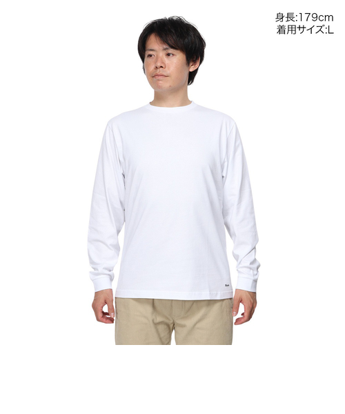 SY32 ホワイト ロングスリーブシャツ 胸元ワッペン&グラフィックデザインXL SY32 ホワイト ロングスリーブシャツ 胸元ワッペン&グラフィック