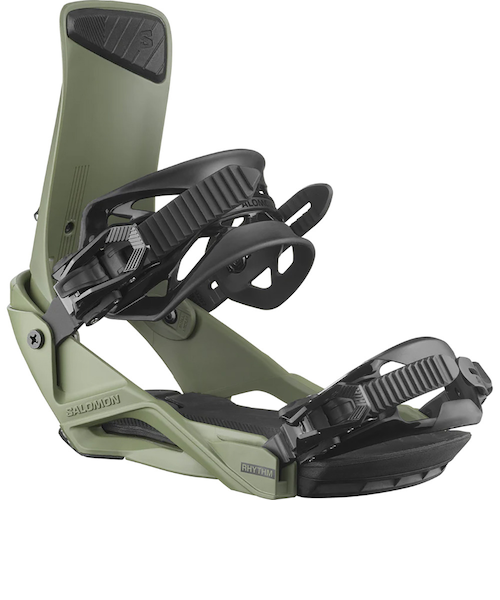 美品　SALOMON スノーボード ビンディング オリーブグリーン サロモン（SALOMON）スノーボードビンディング 476488 RHYTHM
