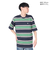 ハーレー（HURLEY）オーバーサイズド ボーダー 半袖Tシャツ MSS2411019-GRN