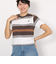 ハーレー（HURLEY）CROP BORDER 半袖Tシャツ 24 WSS2320043-BRW