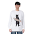 ゴースローキャラバン（GOSLOWCARAVAN）イワナ猫 長袖Tシャツ 341902 WHT