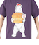 ゴースローキャラバン（GOSLOWCARAVAN）DOMDOM×GSC 手作り厚焼きたまごバーガークマ Tシャツ 341961 VLT バイオレット