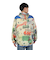 ゴースローキャラバン（GOSLOWCARAVAN）メッシュ防蚊加工 総柄プリントパーカー ジャケット 340216 ブルー