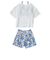 ロキシー（ROXY）水着 3点セット ラッシュTシャツ付き ジュニア MINI ARTSY FLORAL 25SPTSW251102OWT