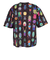 ゴースローキャラバン（GOSLOWCARAVAN）半袖Tシャツ ストレッチサッカー 総柄プリントTシャツ 346124 BLK ブラック 速乾