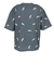 ゴースローキャラバン（GOSLOWCARAVAN）半袖Tシャツ ストレッチサッカー 総柄プリントTシャツ 346124 CCL チャコールグレー 速乾