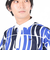 クランク（CLUNK）ゴルフウェア 冷感 吸汗速乾 氷撃総柄PT 半袖ポロシャツ CL5MTG21 BLU.