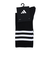アディダス（adidas）ゴルフ クルー丈 スリーストライプ クッションソックス MGR52-HT5825 BK/WH