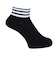 アディダス（adidas）ゴルフ アンクル丈 スリーストライプス クッションソックス MGR64-HT5778 BK/WH